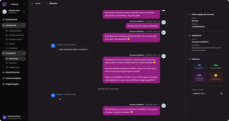 Imagem da plataforma - módulo Curadoria