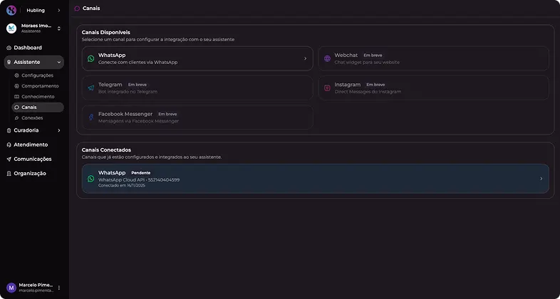 Imagem da plataforma - módulo Integrações
